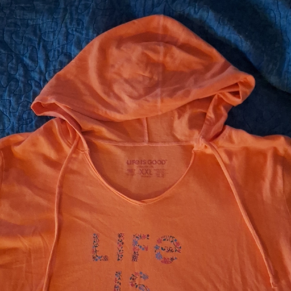 Life Is Good Vibrant Orange Crusher Tee - Picture 4 of 4